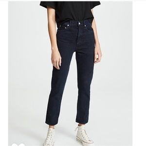 Agolde Riley Crop High Rise Straight 27. Like new.